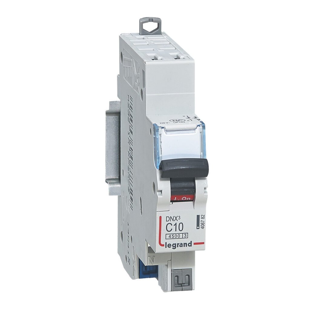 Disjoncteur Legrand DNX3 1P+N 10A courbe C 4,5kA 6kA 406782