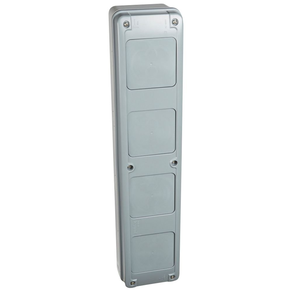 Gaine Multifonction Apparent 622 × 137 × 123 mm Gris IP65 IK09 Pour Coffret Etanche Plexo3 3R 001918