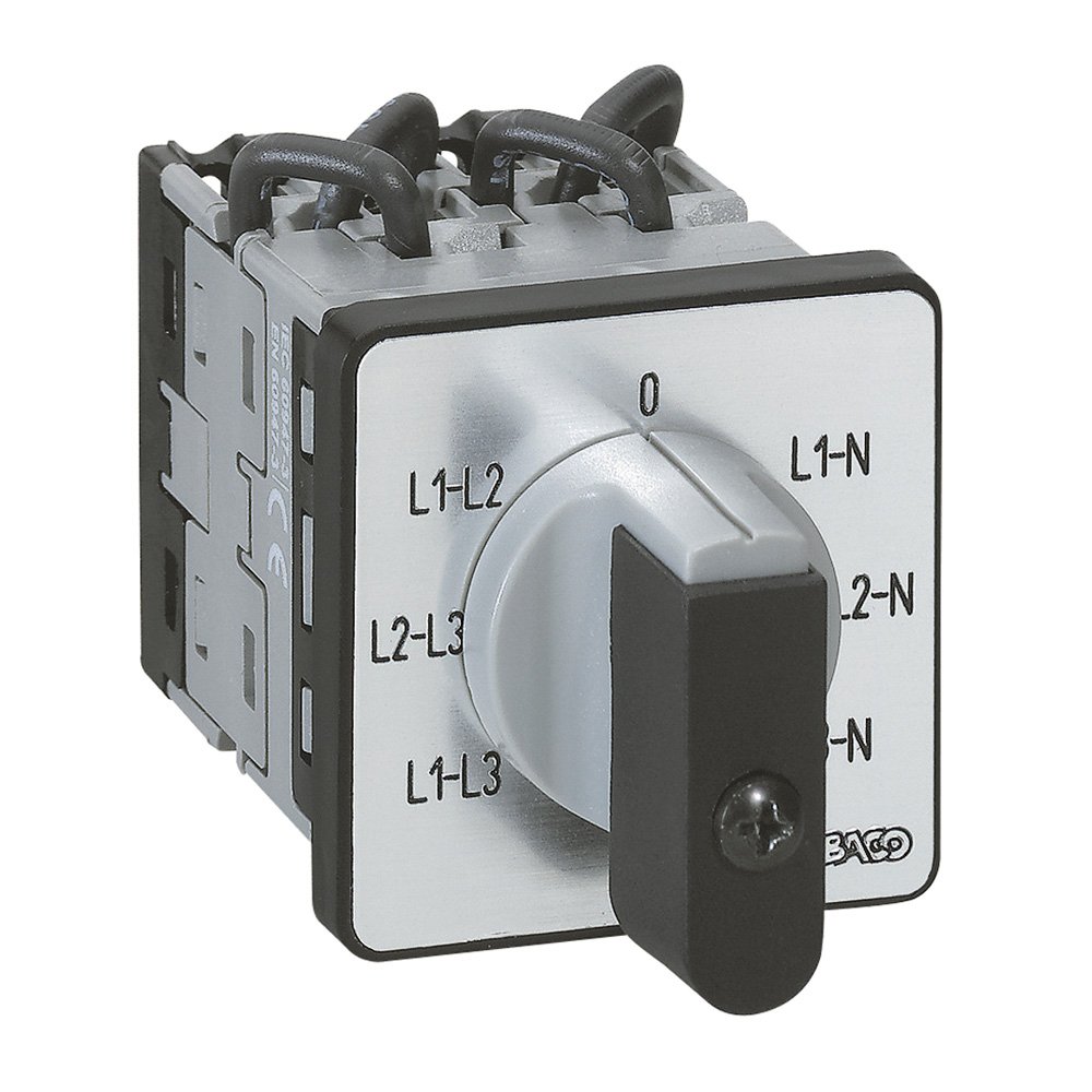 Commutateur a Cames Mesure Voltmetre Avec Neutre Pr12 - 6 Contacts IP40 014653