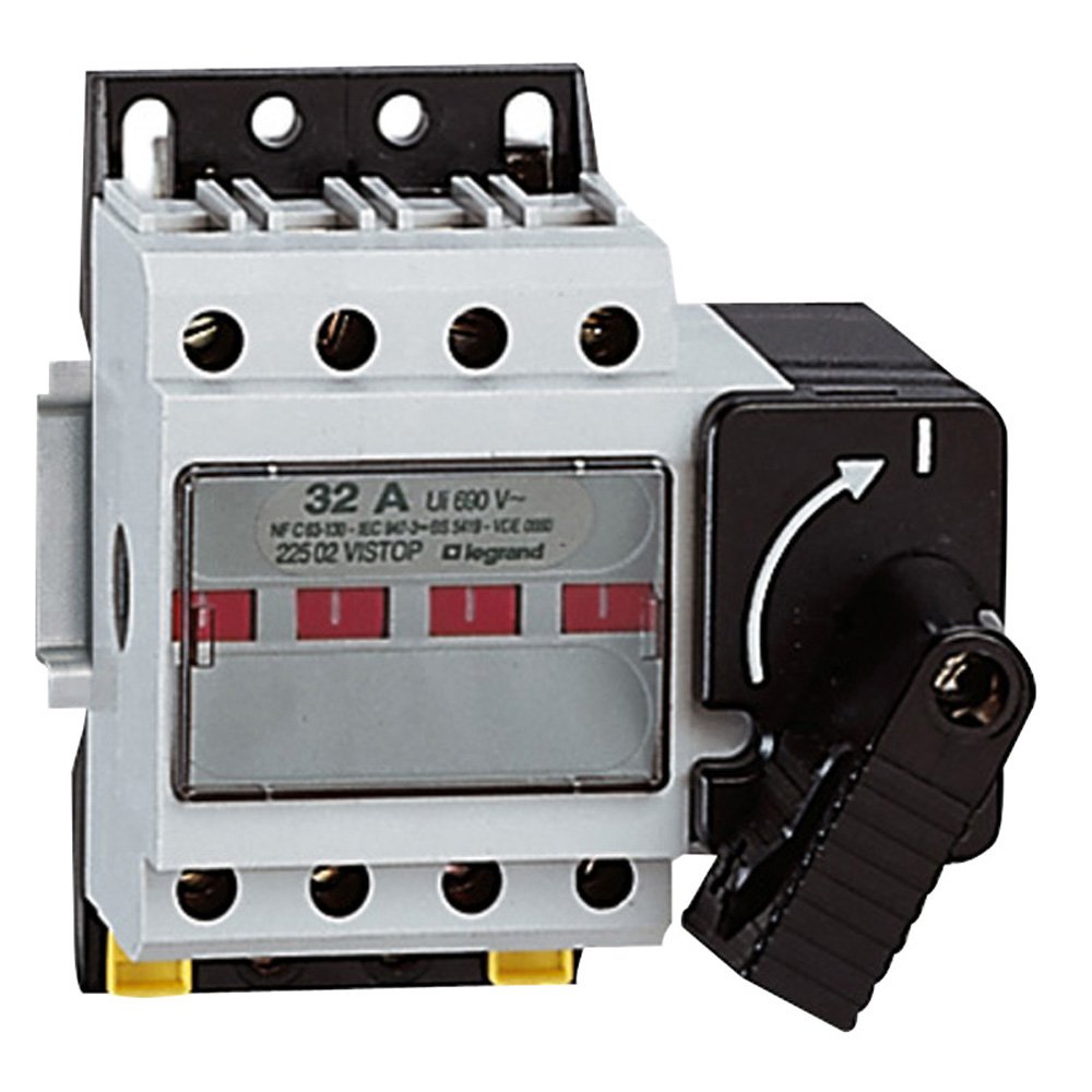 Interrupteur Sect Commande Frontale 5 Modules 4P 500V 32A Ip2x Vistop 022502