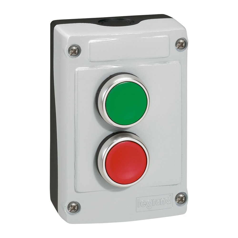 Boîte a Bouton Equiper 2 Bouton Vert / Rouge Gris IP66 OSMOZ 024230