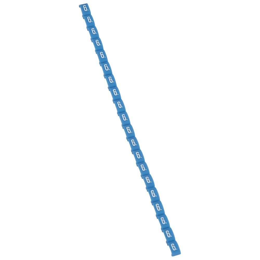 Repere Câble Chiffre 6 Bleu Duplix 038406