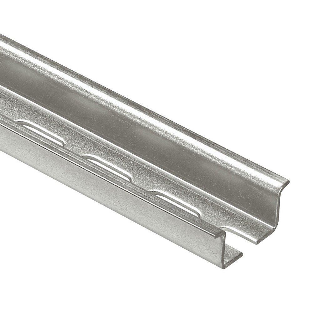 Rail DIN Symetrique Avec Oblong 2000 × 15 mm Galvanise 047723