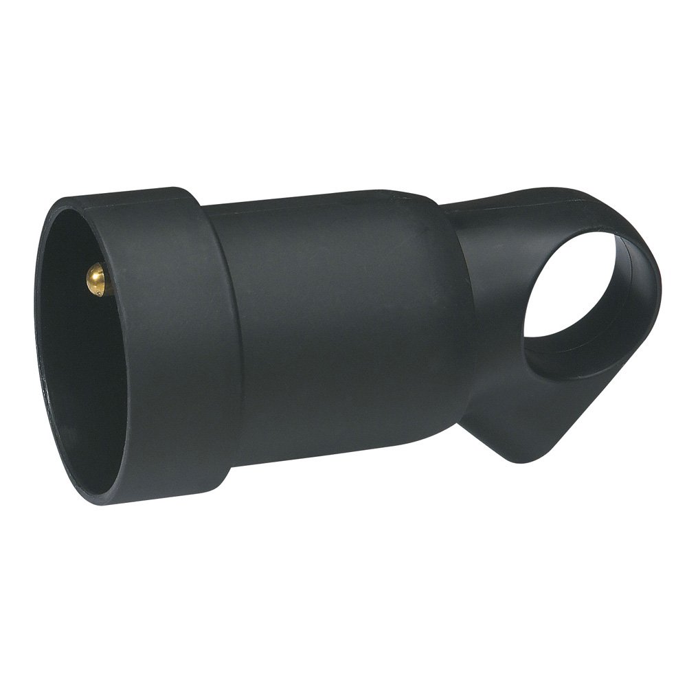 Fiche Femelle Prolongateur a Anneau Avec Etiquette 2p+t 230V 3500W 16A Noir 050108