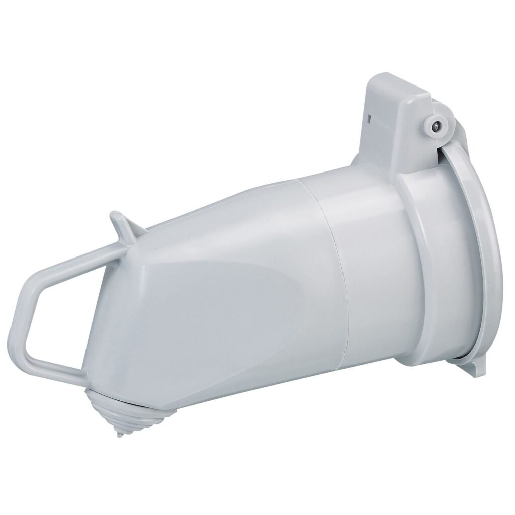 Fiche Femelle Poignee Sortie Laterale Avec Volet Protection 3p+t 400V 20A Gris 055665