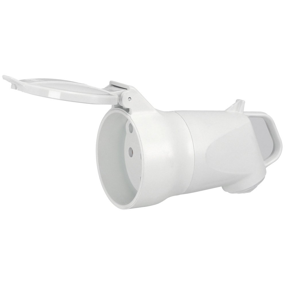 Fiche Femelle Poignee Sortie Laterale 3p+n+t 400V 32A Blanc PLEXO 055867