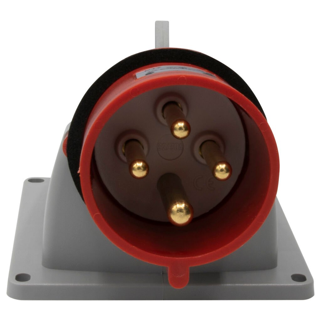 Prise Industrielle Male Droit 3p+t 400V 32A Rouge P17 058288