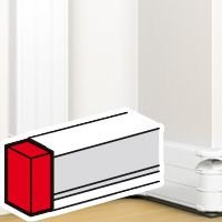 Goulotte Embout a Clippage Direct Blanc 180 × 50 mm MOSAIC 075616