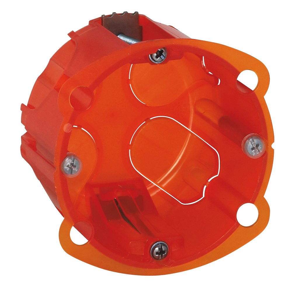 Boîte Dencast. Multimateriaux Rond 1P Orange BATIBOX 080121