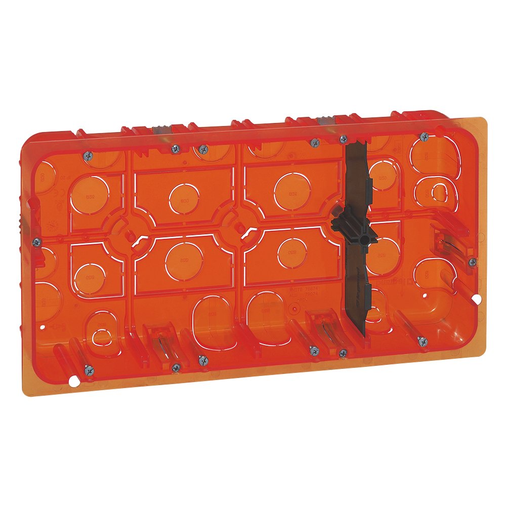 Boîte Dencast. Multimateriaux Carre 2 × 5P Orange BATIBOX 080128