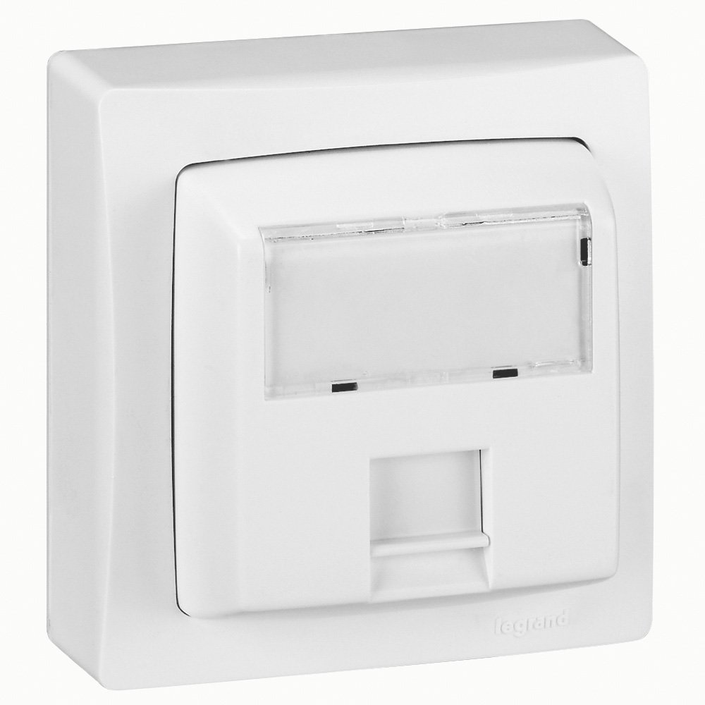 Prise RJ45 Apparent 1P CAT6 FTP Blanc Saillie 086047