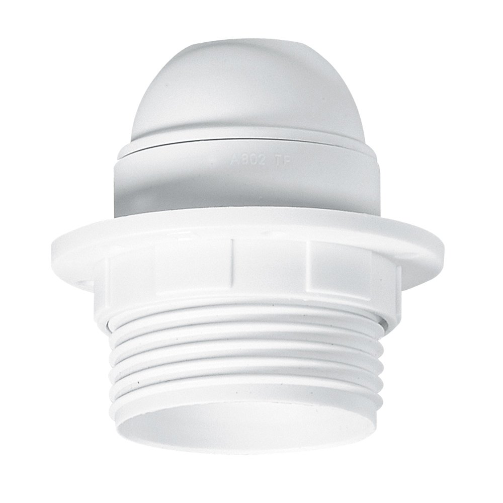 Douille Borne a Vis E27 + Bague 230V 150W Blanc IP20 091134