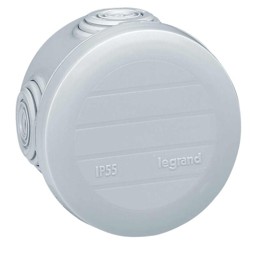 Boîte De Deriv. Etanche 4 Embout Gris PLEXO Diam. 60 mm IP55 IK07 092001