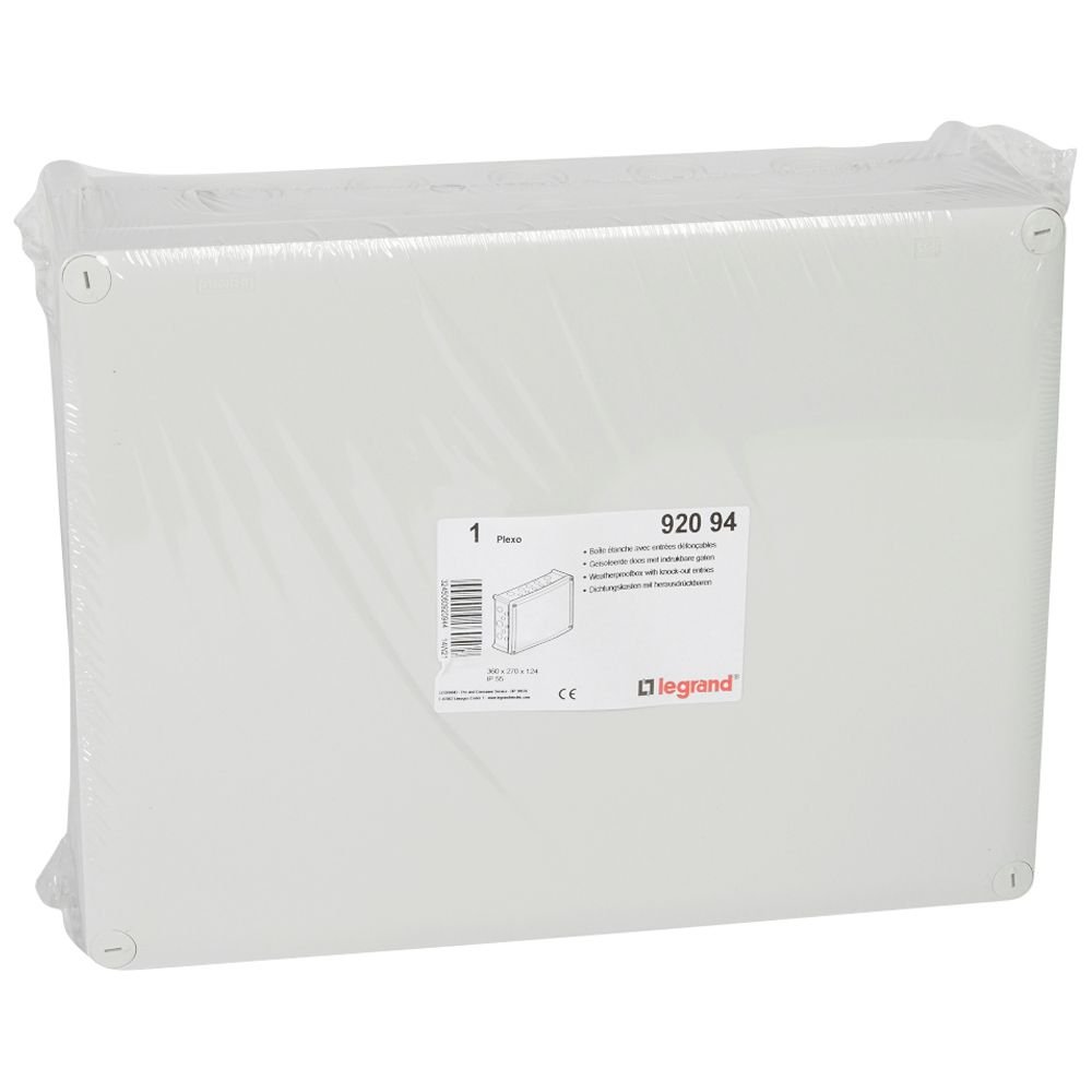 Boîte De Deriv. Etanche 36 Embout Gris PLEXO 360 × 270 × 124 mm IP55 IK07 092094