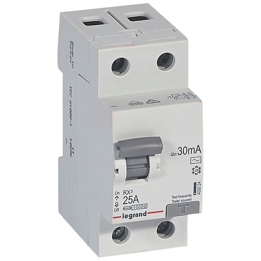 Interrupteur différentiel Legrand RX3 2P 25A AC 30mA