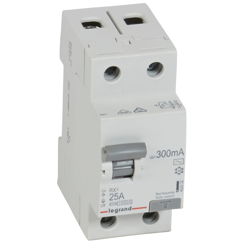 Interrupteur différentiel Legrand RX3 2P 25A AC 300mA
