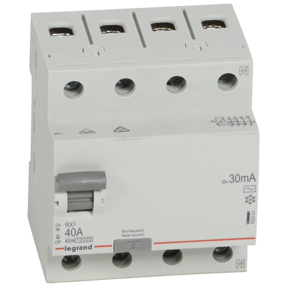 Interrupteur différentiel Legrand RX3 4PD 40A AC 30mA