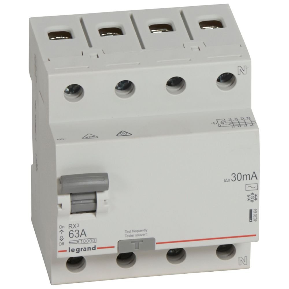 Interrupteur différentiel Legrand RX3 4PD 63A AC 30mA