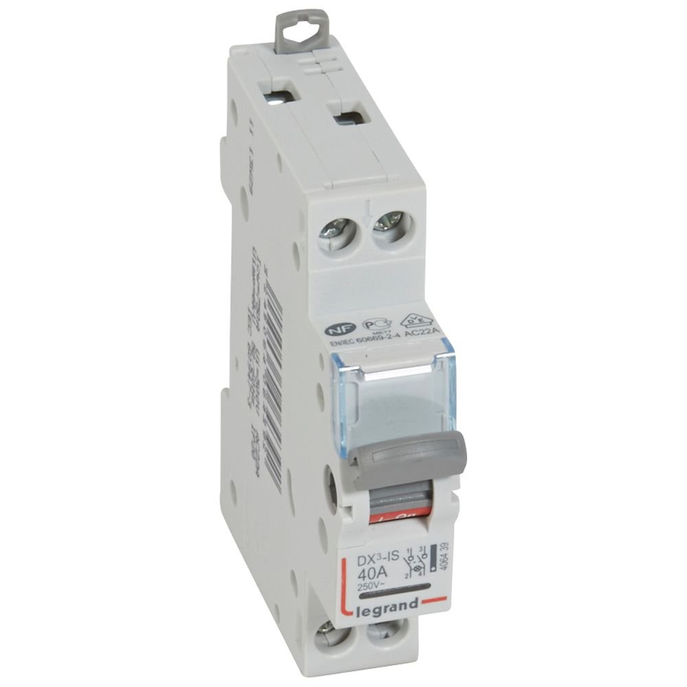Interrupteur-sectionneur Legrand DX3-IS 2P 40A avec voyant 406439
