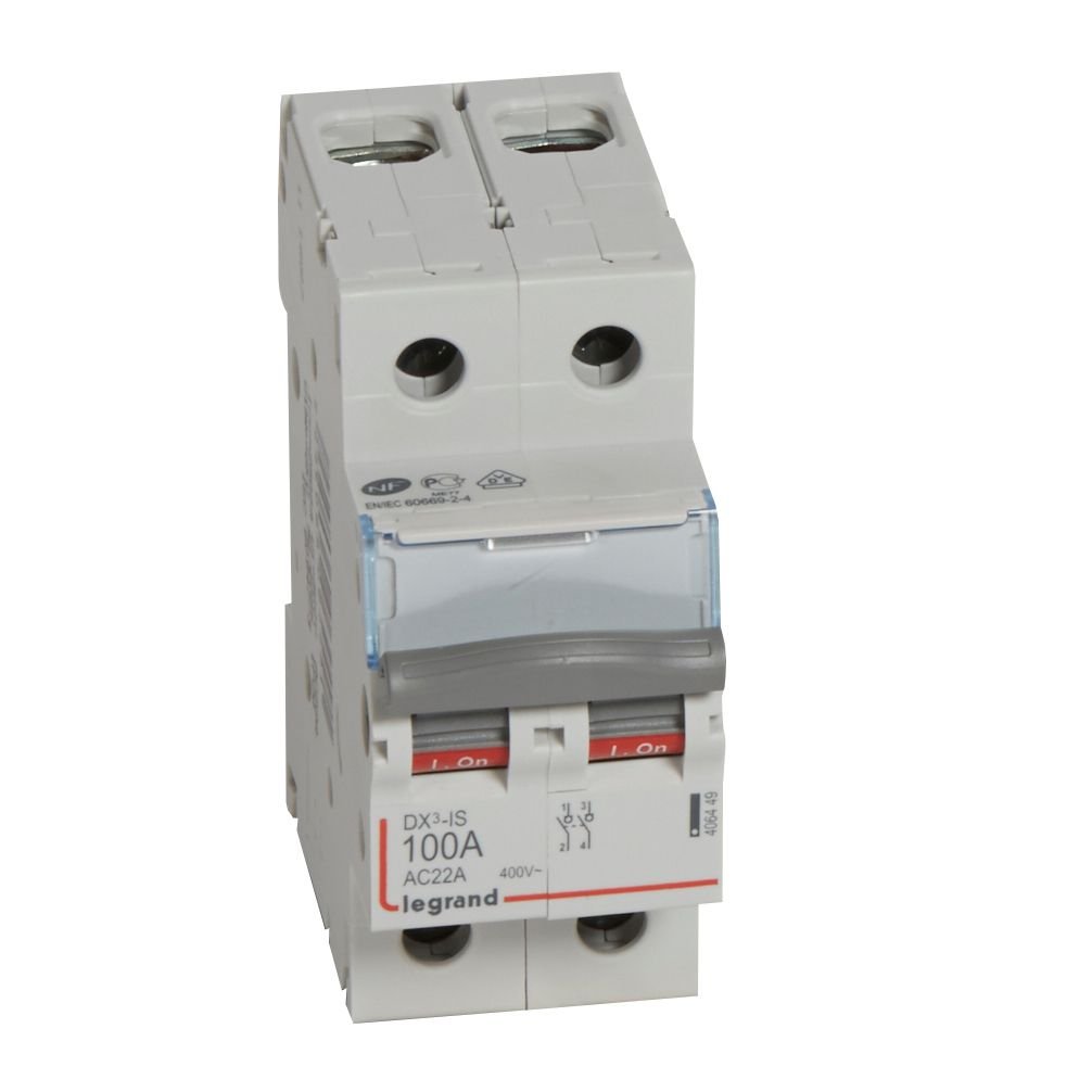 Interrupteur-sectionneur Legrand DX3-IS 2P 100A 406449
