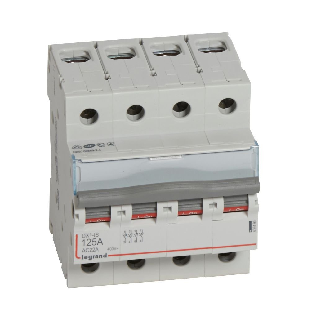 Interrupteur-sectionneur Legrand DX³-IS 4P 125A