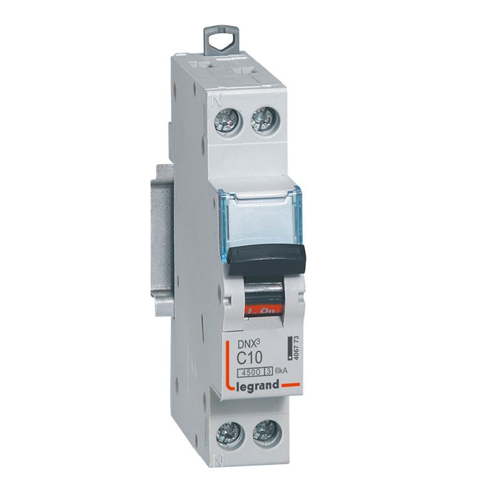Disjoncteur Legrand DNX3 1P+N 10A courbe C 4,5kA 6kA 406773