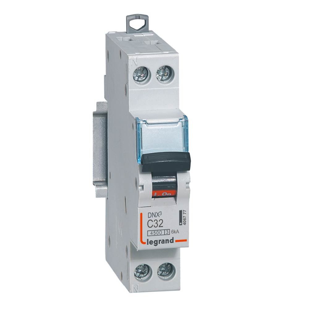 Disjoncteur Legrand DNX3 1P+N 32A courbe C 4,5kA 6kA 406777