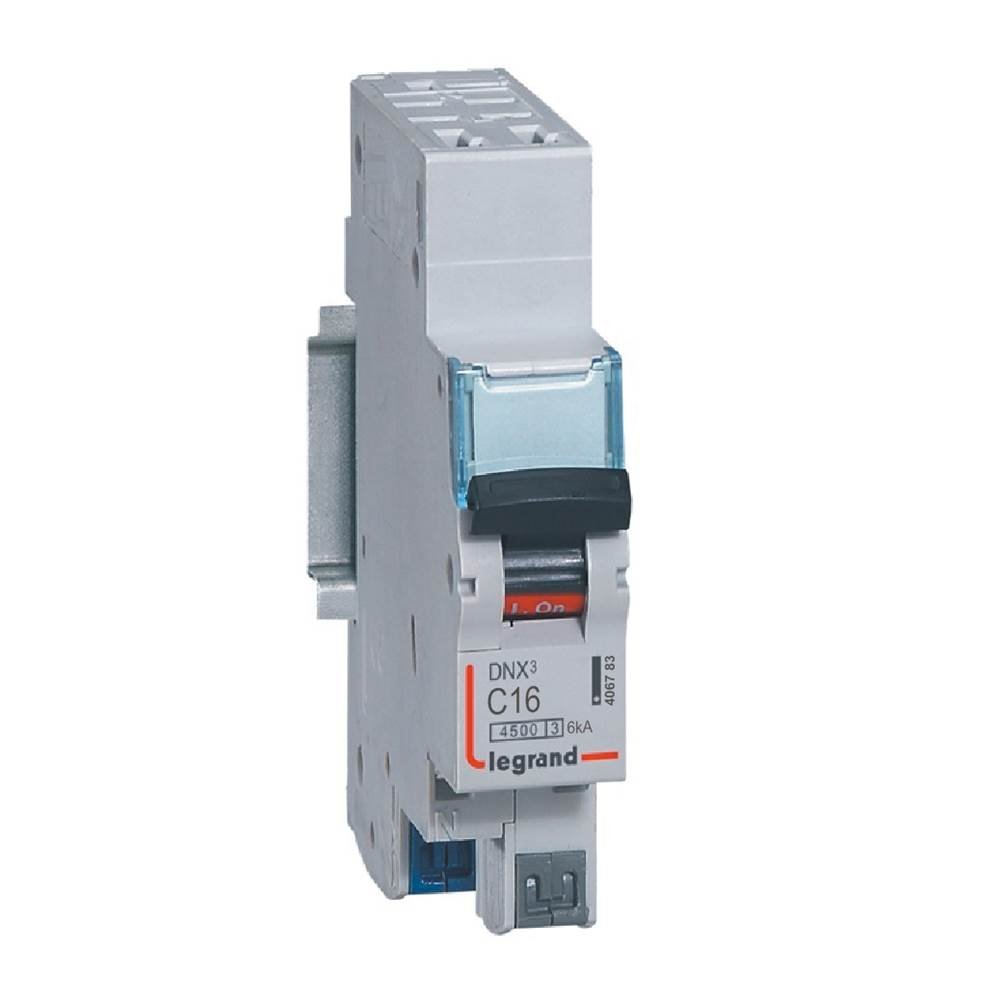 Disjoncteur Legrand DNX3 1P+N 16A courbe C 4,5kA 6kA 406783