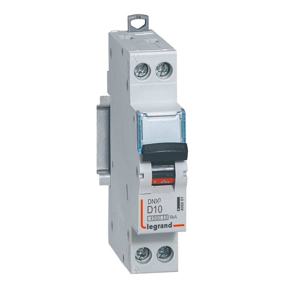 Disjoncteur Legrand DNX³ 1P+N D10 4,5kA 230V 406801