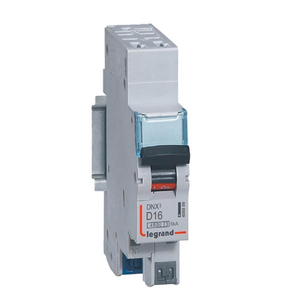 Disjoncteur Legrand DNX³ 16A courbe D 1P+N 406809