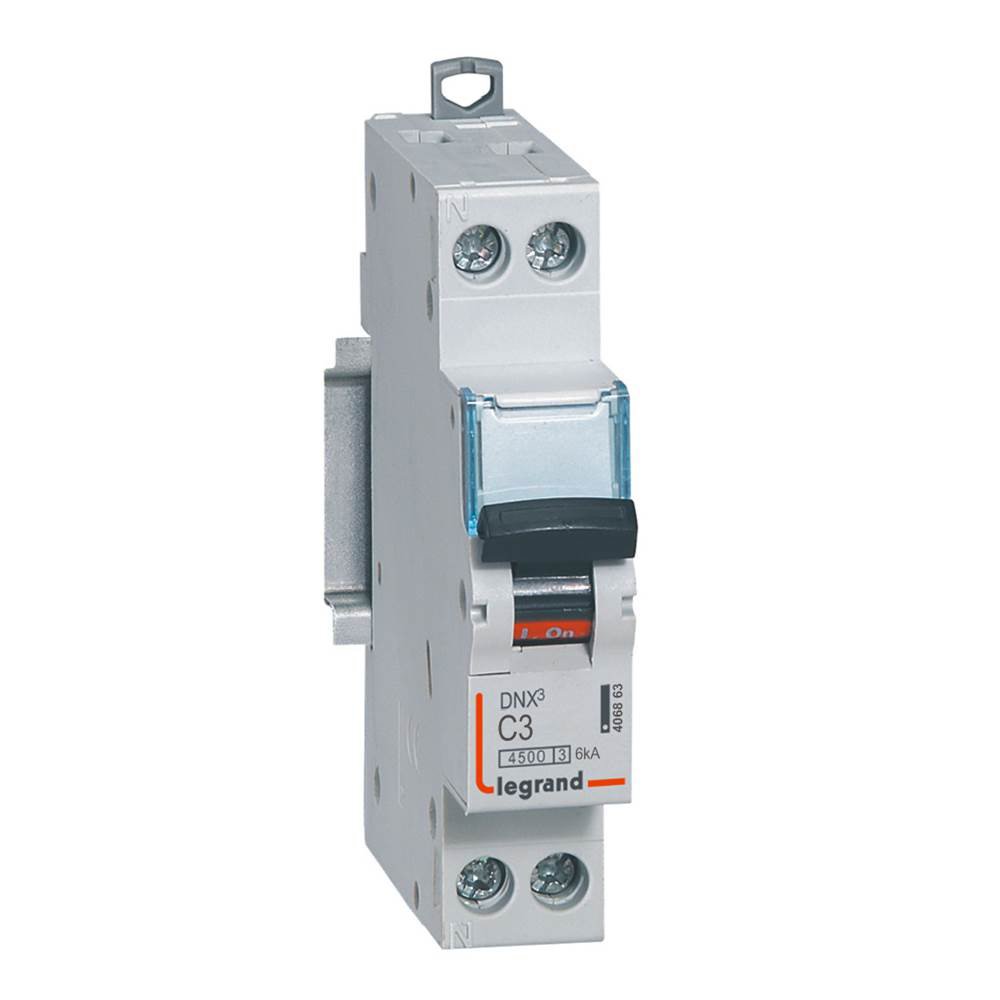 Disjoncteur Legrand DNX³ 3A courbe C 1P+N 406863