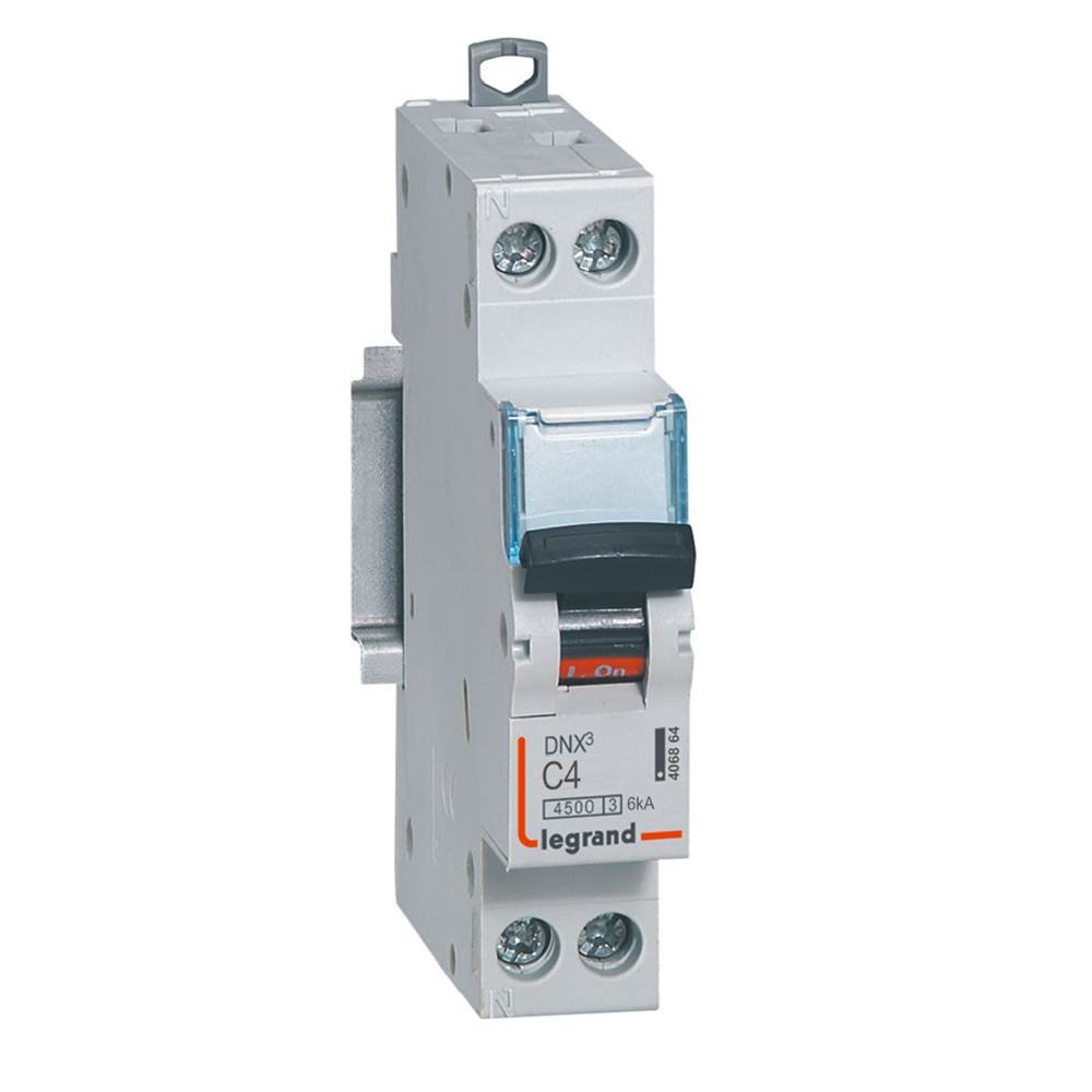 Disjoncteur Legrand DNX³ 4A courbe C 1P+N 406864