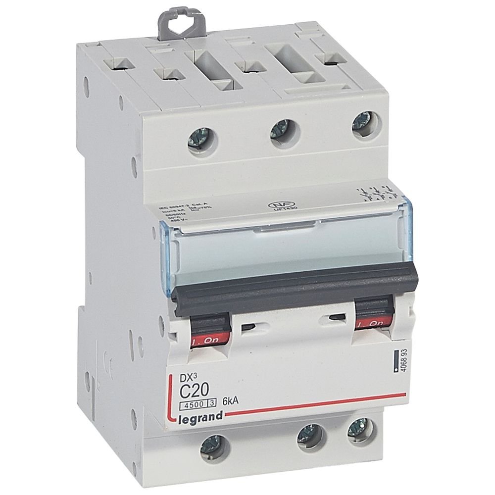 Disjoncteur Legrand DX³ tripolaire 20A courbe C 406893
