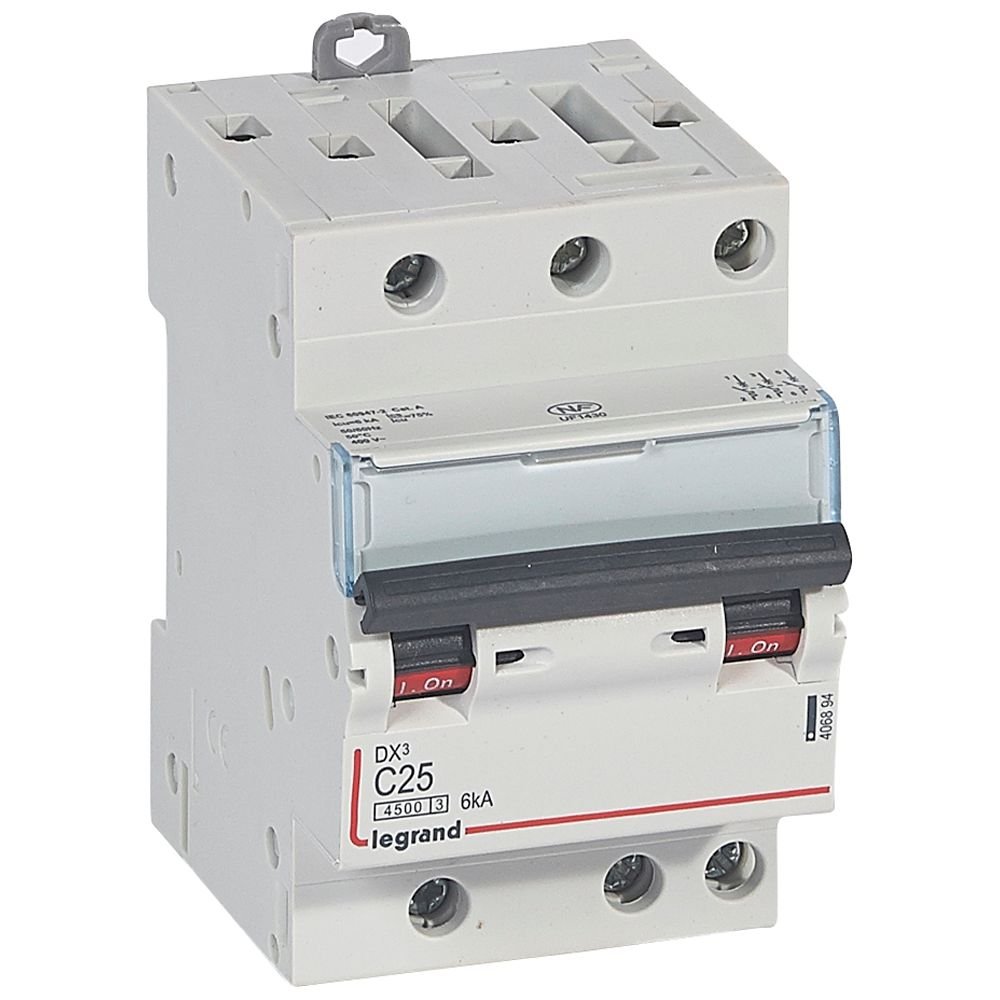 Disjoncteur Legrand DX³ tripolaire 25A courbe C 406894