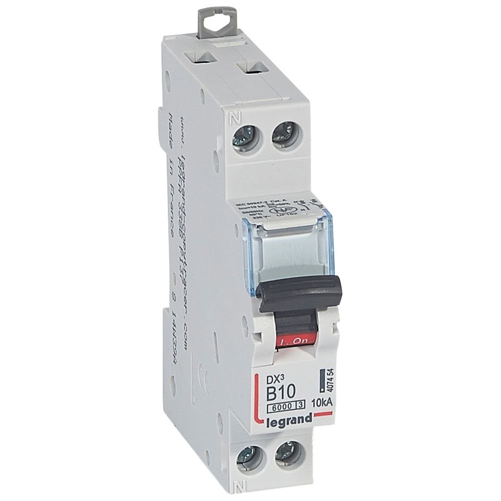 Disjoncteur Legrand DX³ 1P+N B10 6000A 10kA