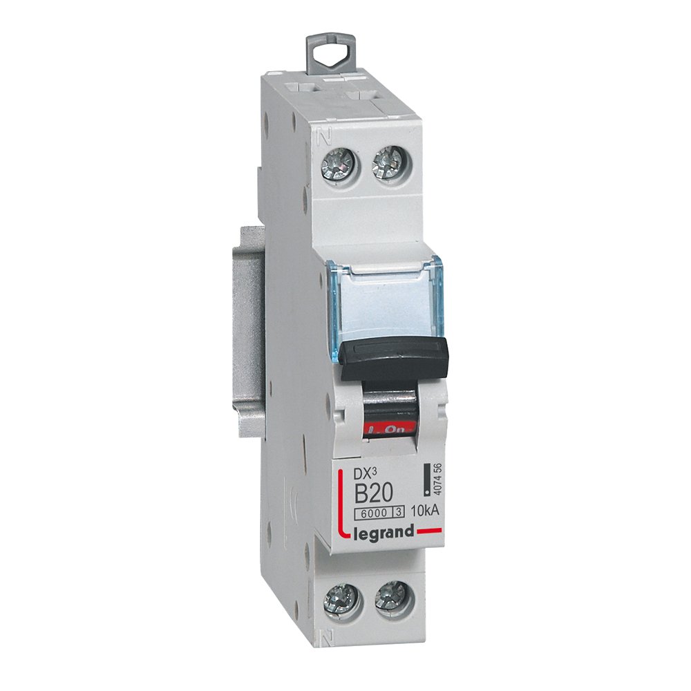 Disjoncteur Legrand DX³ 1P+N B20 6000A 10kA
