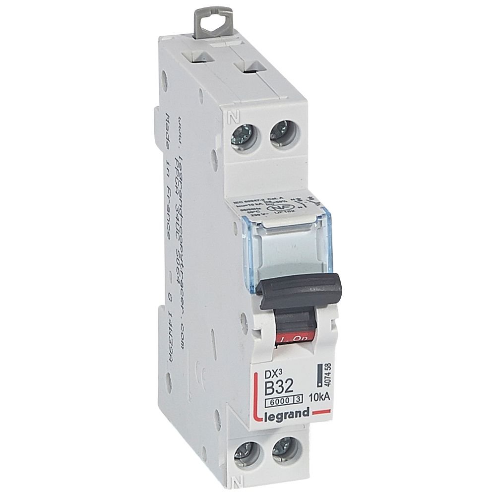 Disjoncteur Legrand DX³ 1P+N B32 6000A 10kA