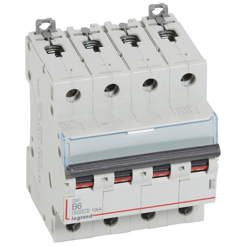 Disjoncteur Legrand DX3 4P B6 6000A/10kA