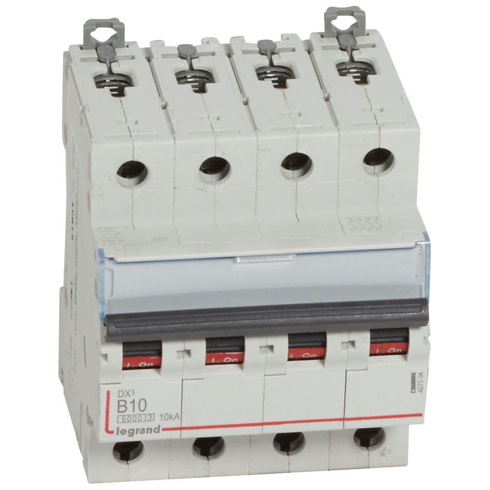 Disjoncteur Legrand DX3 4P B10 6000A 10kA 407594