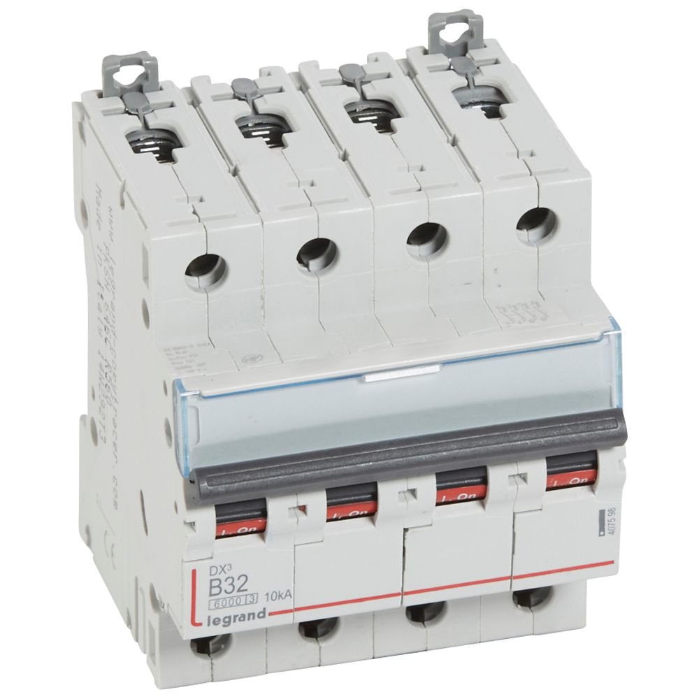Disjoncteur Legrand DX3 4P B32 6000A 10kA 407598