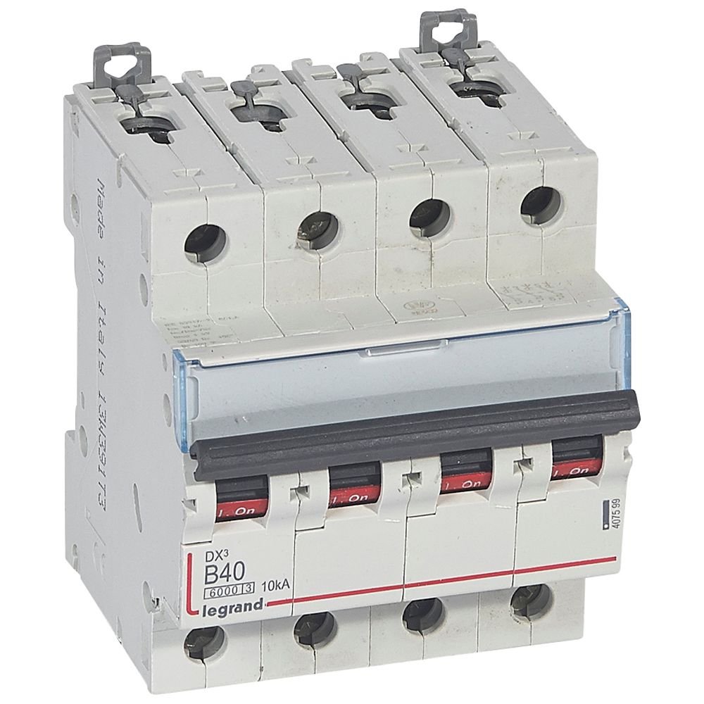 Disjoncteur Legrand DX3 4P B40 6000A 10kA 407599