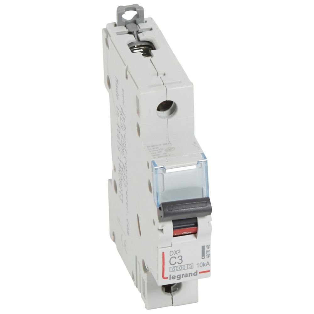 Disjoncteur Legrand DX³ 1P C3A 6000A/10kA 407648