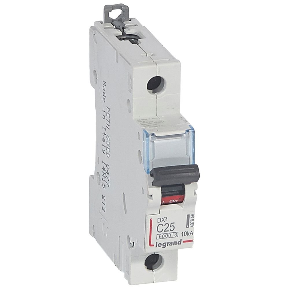Disjoncteur Legrand DX³ 1P C25 6000A/10kA 407656