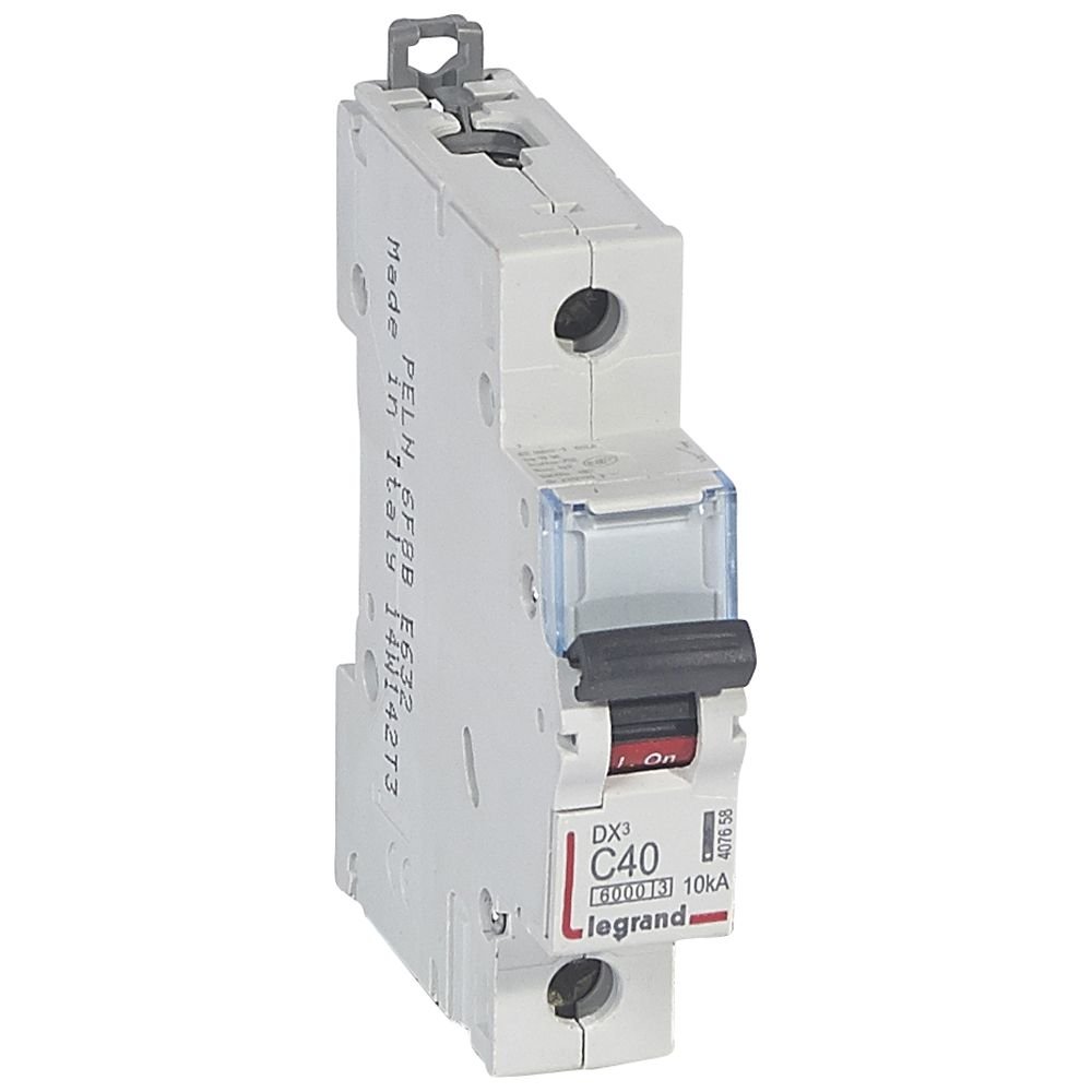 Disjoncteur Legrand DX³ 1P C40 6000A/10kA 407658