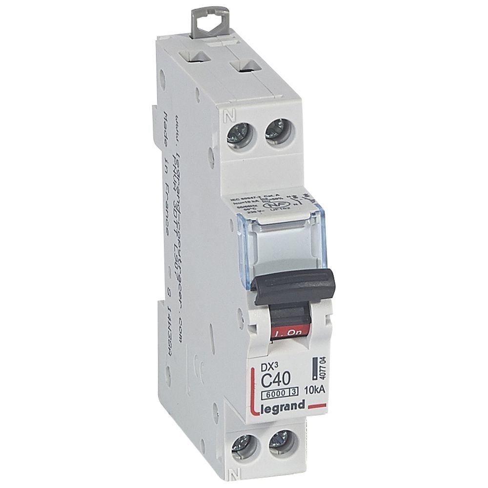 Disjoncteur Legrand DX³ 1P+N 40A courbe C 407704
