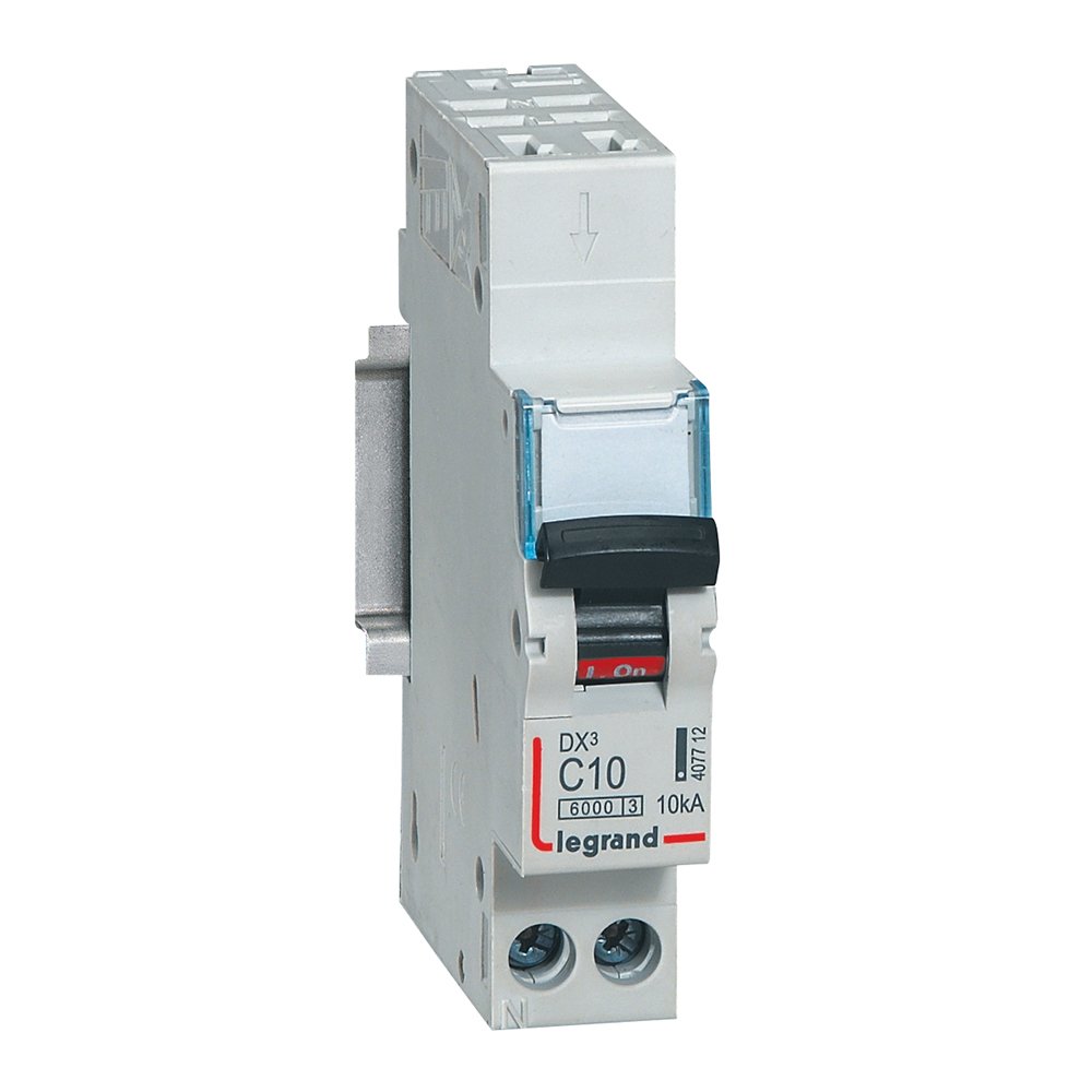 Disjoncteur Legrand DX3 1P+N 10A courbe C