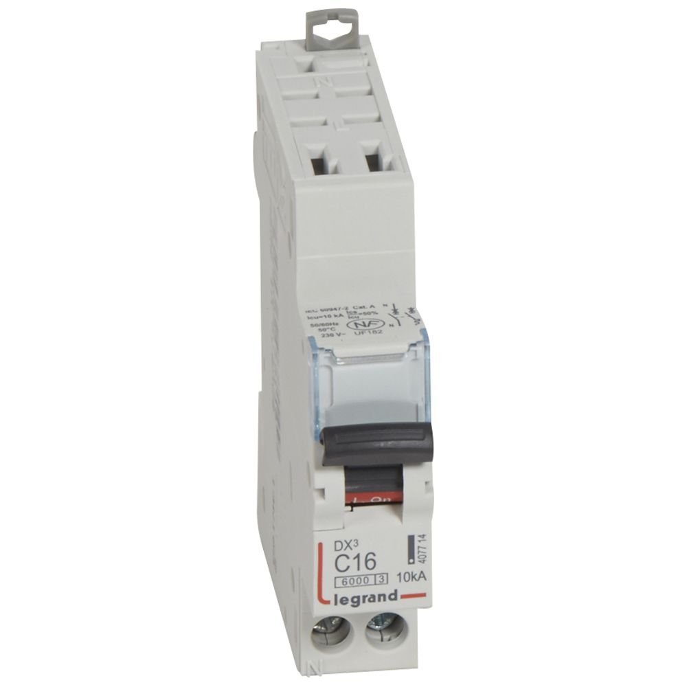 Disjoncteur Legrand DX3 1P+N 16A courbe C