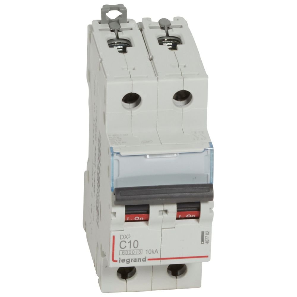 Disjoncteur Legrand DX³ 2P courbe C 10A 6000A 10kA