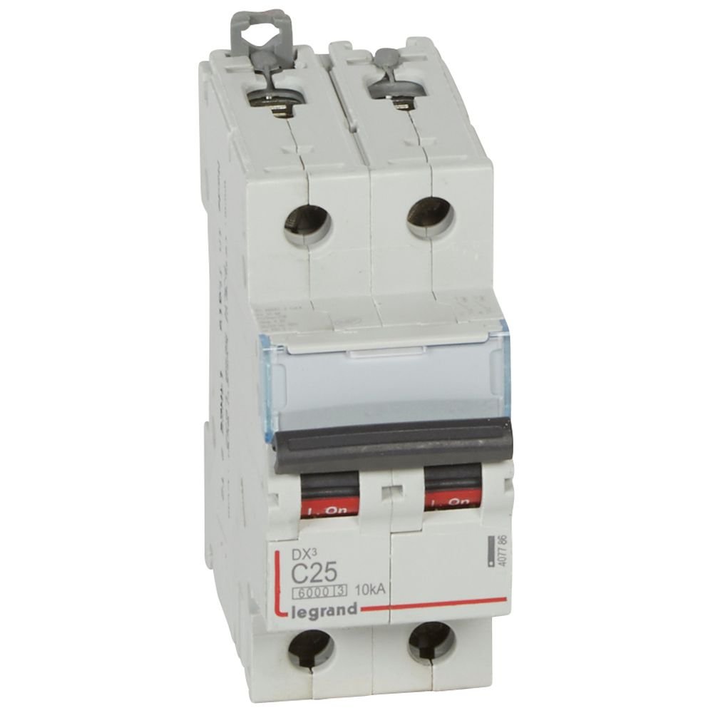 Disjoncteur Legrand DX³ 2P courbe C 25A 6000A 10kA