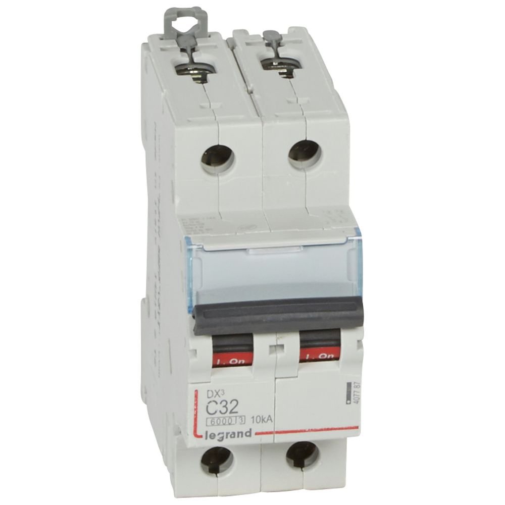 Disjoncteur Legrand DX³ 2P courbe C 32A 6000A 10kA